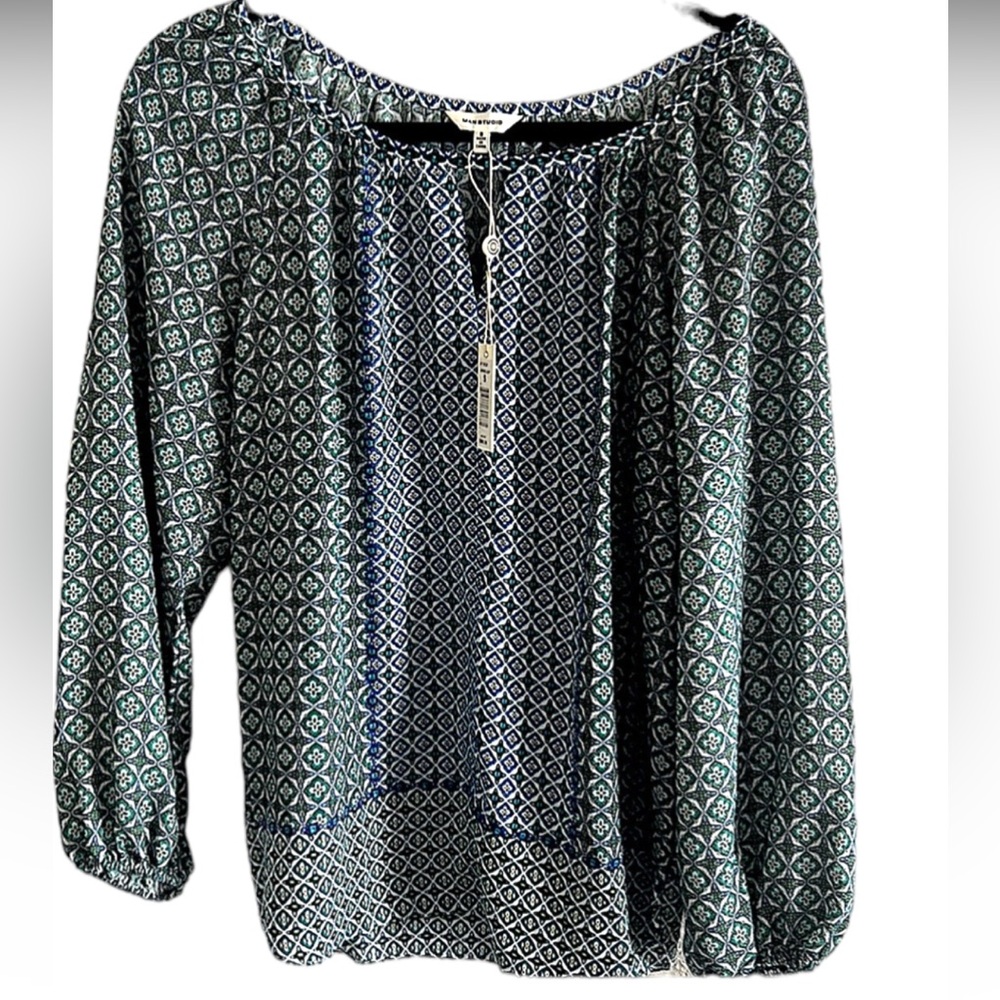 Macy’s Max Studio keyhole blouse NWT